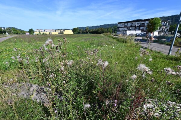 Auf dieser Fläche soll ein Parkhaus entstehen.