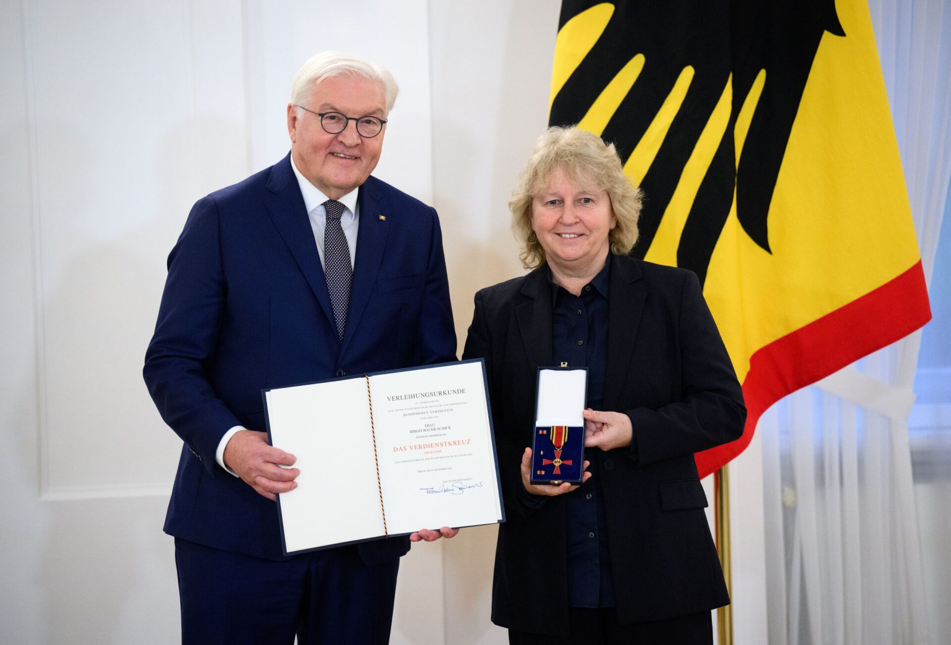 Bundespräsident Steinmeier verleiht Verdienstorden an Birgit Bauer-Schick