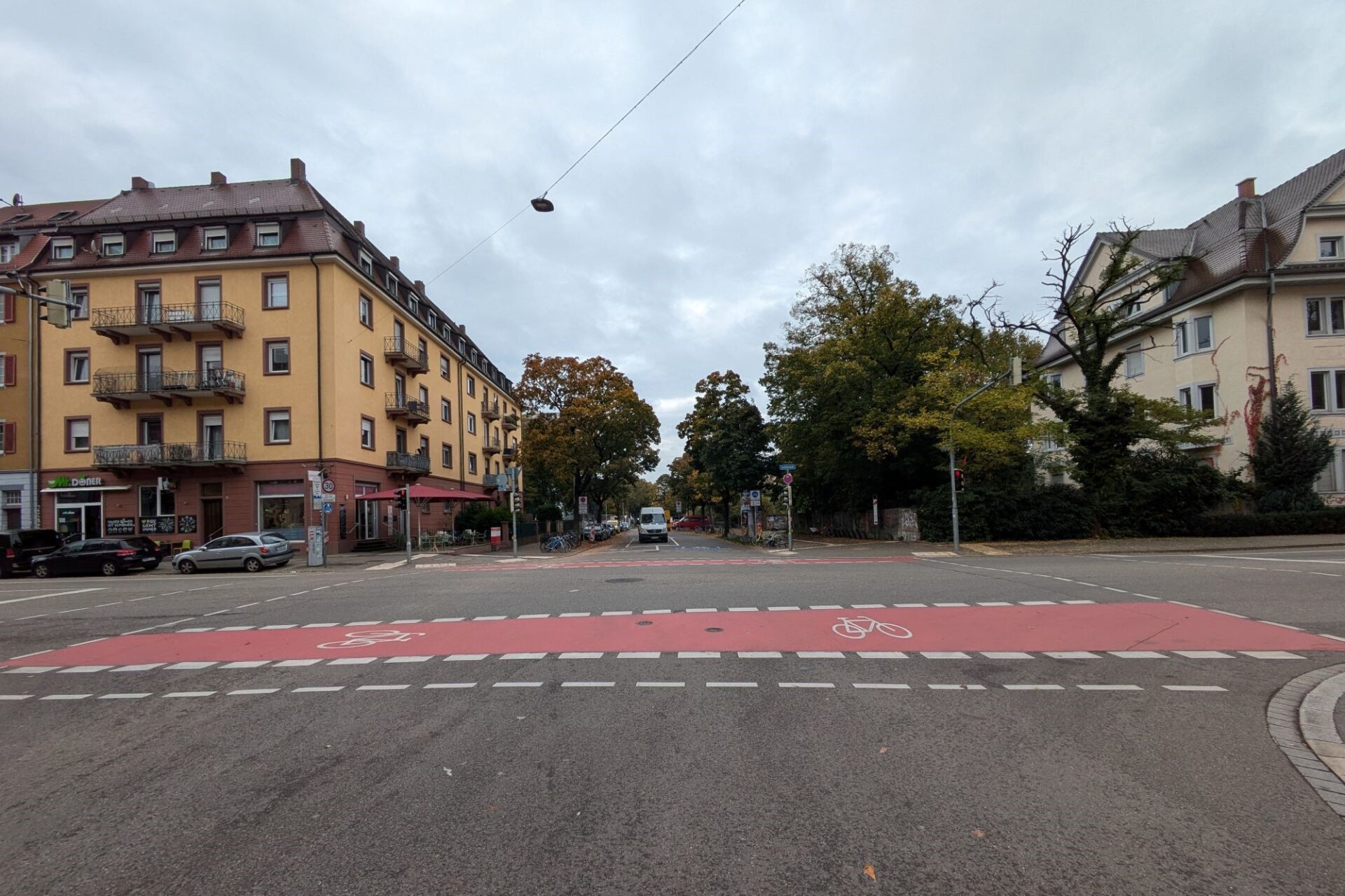 Radstreifen in der Eschholzstraße